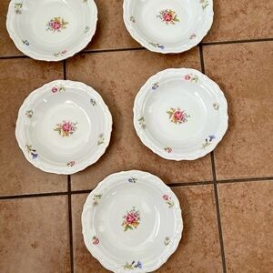 Vintage Winterling Bavaria Germany Fine China Floral Plates 7.5 Inch